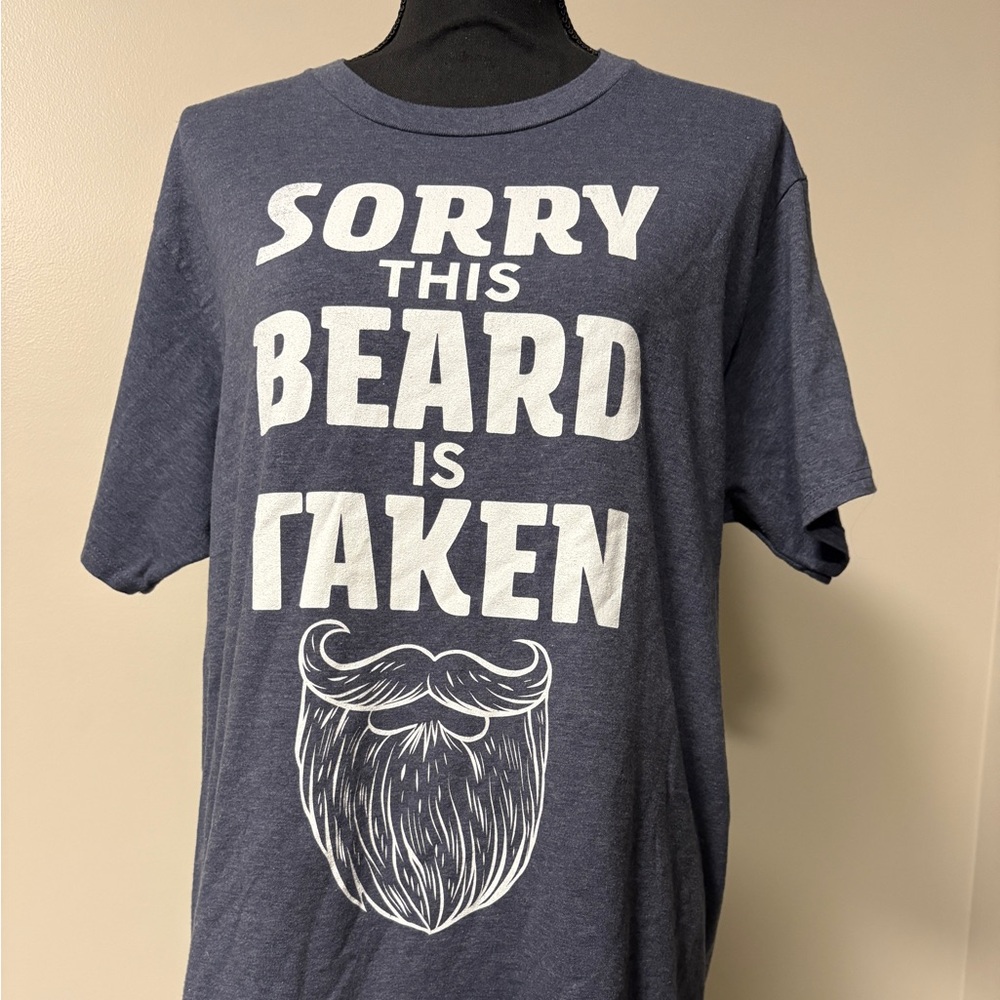 Men’s Graphic Tee “Sorry This Beard Is Taken” with Beard Print